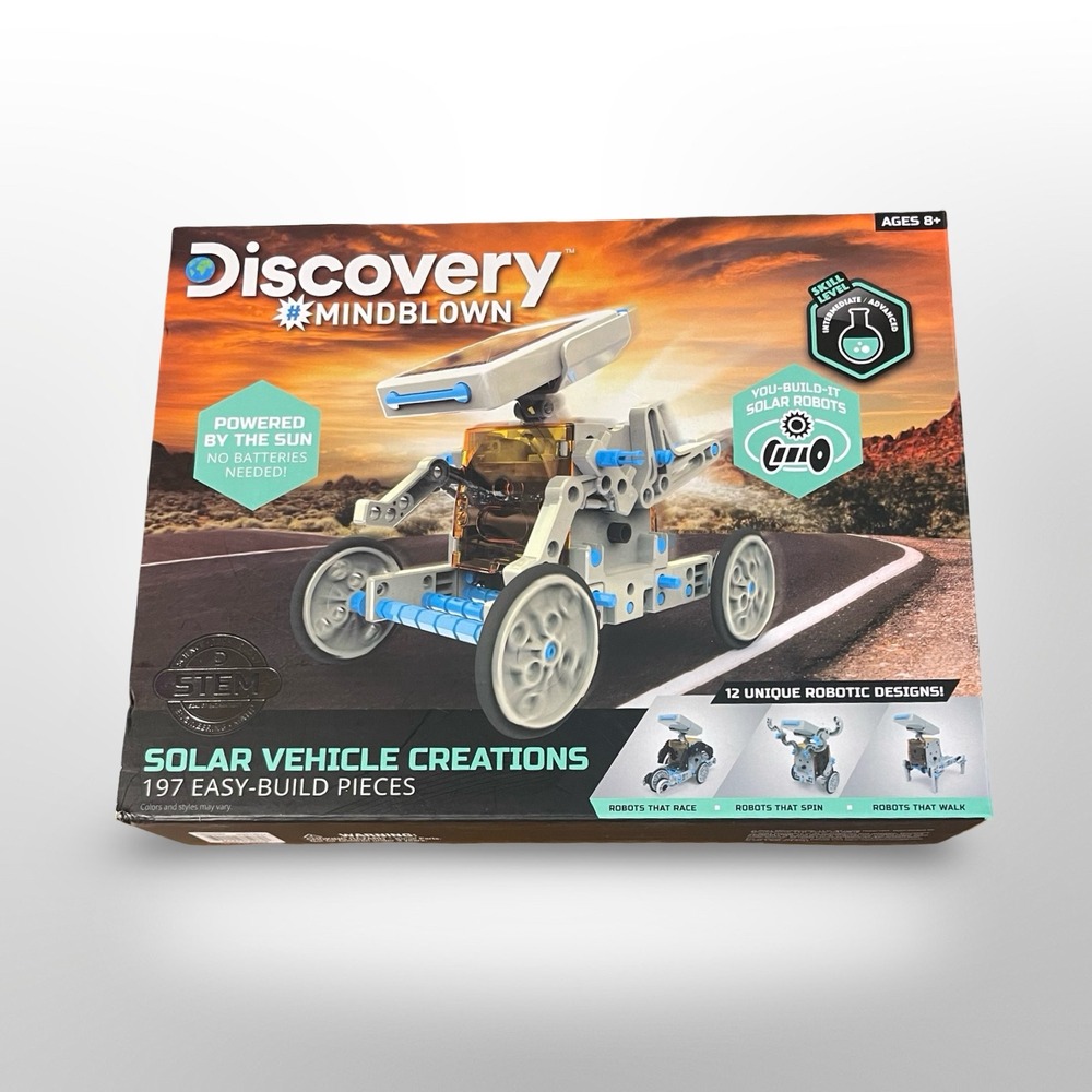 Discovery Mindblown Solar Vehicle Creations STEM‎ Science Kit 197 Pieces Ages 8+
